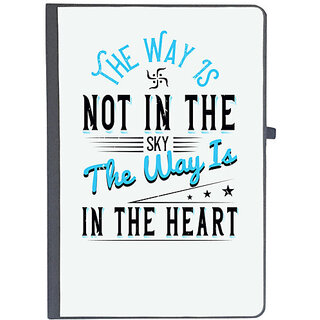                       UDNAG Ruled Notebook Diary 'Buddhism | The way is not in the sky. The way is in the heart', [A5 80Pages 80GSM]                                              