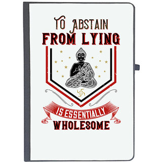                       UDNAG Ruled Notebook Diary 'Buddhism | To abstain from lying is essentially wholesome', [A5 80Pages 80GSM]                                              