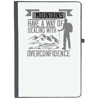                       UDNAG Ruled Notebook Diary 'Climbing | Mountains have a way of dealing with overconfidence', [A5 80Pages 80GSM]                                              