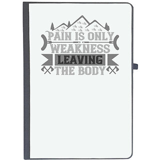                       UDNAG Ruled Notebook Diary 'Climbing | Pain is only weakness leaving the body', [A5 80Pages 80GSM]                                              