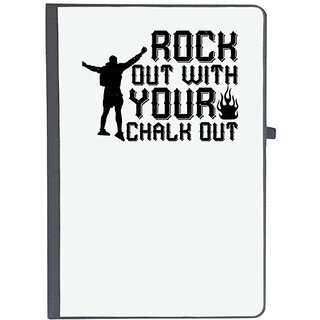                       UDNAG Ruled Notebook Diary 'Climbing | rock out with your chalk out', [A5 80Pages 80GSM]                                              