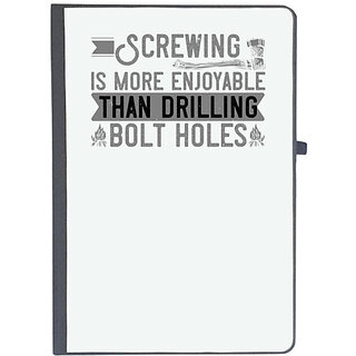                       UDNAG Ruled Notebook Diary 'Climbing | Screwing is more enjoyable than drilling bolt holes', [A5 80Pages 80GSM]                                              