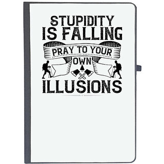                       UDNAG Ruled Notebook Diary 'Climbing | Stupidity is falling pray to your own illusions', [A5 80Pages 80GSM]                                              