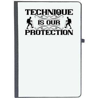                       UDNAG Ruled Notebook Diary 'Climbing | Technique is our protection', [A5 80Pages 80GSM]                                              
