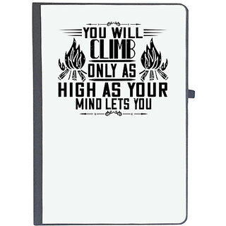                       UDNAG Ruled Notebook Diary 'Climbing | You will climb only as high as your mind lets you', [A5 80Pages 80GSM]                                              