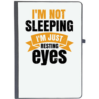                       UDNAG Ruled Notebook Diary 'Sleeping | i'm not sleeping i'm just resting my eyes', [A5 80Pages 80GSM]                                              