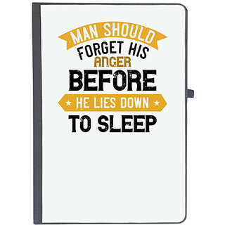                       UDNAG Ruled Notebook Diary 'Sleeping | Man should forget his anger before he lies down to sleep', [A5 80Pages 80GSM]                                              