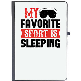                       UDNAG Ruled Notebook Diary 'Sleeping | My favorite sport is sleeping', [A5 80Pages 80GSM]                                              