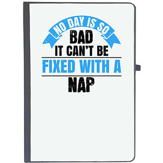                       UDNAG Ruled Notebook Diary 'Sleeping | No day is so bad it cant be fixed with a nap', [A5 80Pages 80GSM]                                              