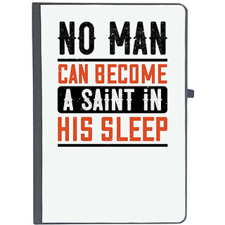                       UDNAG Ruled Notebook Diary 'Sleeping | No man can become a saint in his sleep', [A5 80Pages 80GSM]                                              