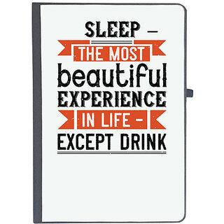                       UDNAG Ruled Notebook Diary 'Sleeping | Sleep  the most beautiful experience in life  except drink', [A5 80Pages 80GSM]                                              