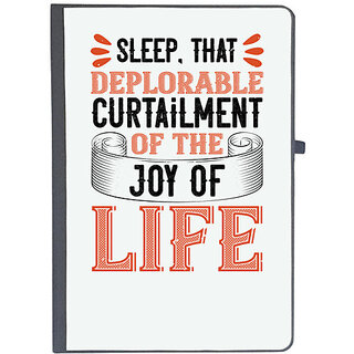                       UDNAG Ruled Notebook Diary 'Sleeping | Sleep, that deplorable curtailment of the joy of life', [A5 80Pages 80GSM]                                              