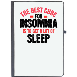                       UDNAG Ruled Notebook Diary 'Sleeping | the best cure for insomnia is toget a lot of sleep', [A5 80Pages 80GSM]                                              