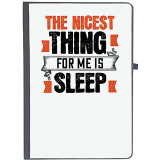                       UDNAG Ruled Notebook Diary 'Sleeping | The nicest thing for me is sleep', [A5 80Pages 80GSM]                                              