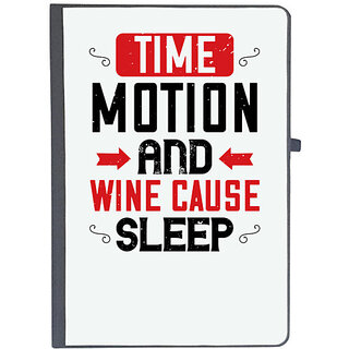                       UDNAG Ruled Notebook Diary 'Sleeping | Time, motion and wine cause sleep', [A5 80Pages 80GSM]                                              