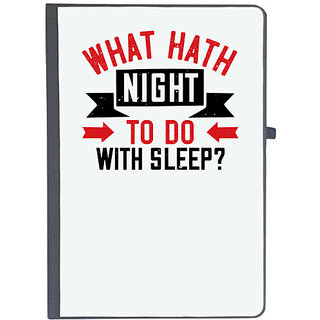                       UDNAG Ruled Notebook Diary 'Sleeping | What hath night to do with sleep', [A5 80Pages 80GSM]                                              