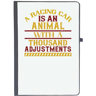                       UDNAG Ruled Notebook Diary 'Car | A racing car is an animal with a thousand adjustments', [A5 80Pages 80GSM]                                              