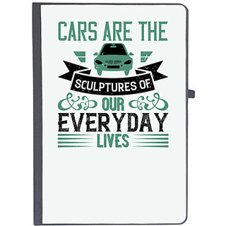                       UDNAG Ruled Notebook Diary 'Car | Cars are the sculptures of our everyday lives', [A5 80Pages 80GSM]                                              