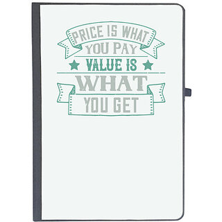                       UDNAG Ruled Notebook Diary 'Car | Price is what you pay. Value is what you get', [A5 80Pages 80GSM]                                              