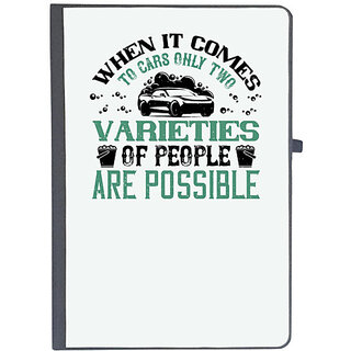                       UDNAG Ruled Notebook Diary 'Car | When it comes to cars, only two varieties of people are possible', [A5 80Pages 80GSM]                                              