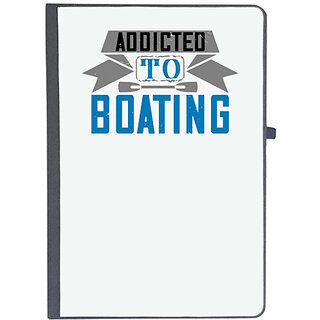                       UDNAG Ruled Notebook Diary 'Boating | Addicted to Boating', [A5 80Pages 80GSM]                                              