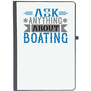                       UDNAG Ruled Notebook Diary 'Boating | Ask anything about Boating', [A5 80Pages 80GSM]                                              