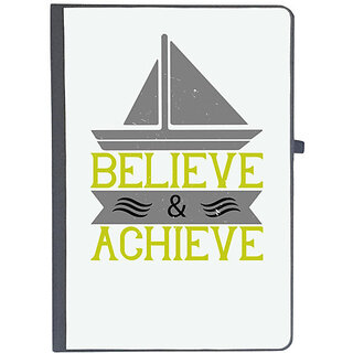                       UDNAG Ruled Notebook Diary 'Boating | Believe & Achieve', [A5 80Pages 80GSM]                                              