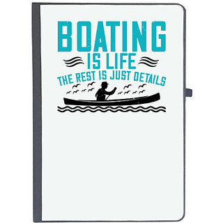                       UDNAG Ruled Notebook Diary 'Boating | Boating is life, the rest is just details', [A5 80Pages 80GSM]                                              