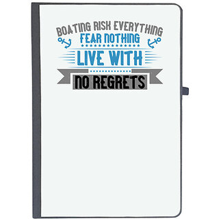                       UDNAG Ruled Notebook Diary 'Boating | Boating Risk everything, Fear nothing, Live with no regrets', [A5 80Pages 80GSM]                                              