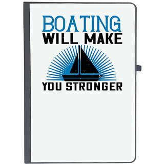                       UDNAG Ruled Notebook Diary 'Boating | Boating will make you stronger', [A5 80Pages 80GSM]                                              