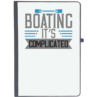                       UDNAG Ruled Notebook Diary 'Boating | Boating, its complicated', [A5 80Pages 80GSM]                                              