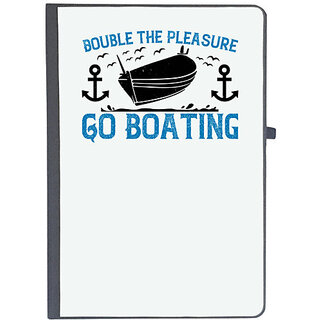                       UDNAG Ruled Notebook Diary 'Boating | Double the Pleasure, Go Boating', [A5 80Pages 80GSM]                                              