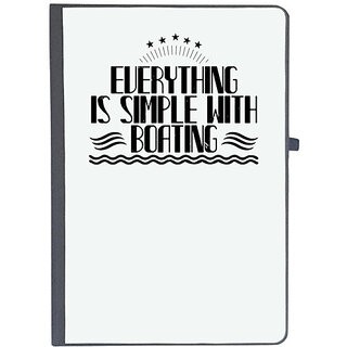                       UDNAG Ruled Notebook Diary 'Boating | Everything is simple with Boating', [A5 80Pages 80GSM]                                              