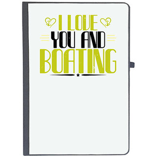                       UDNAG Ruled Notebook Diary 'Boating | I love you and Boating', [A5 80Pages 80GSM]                                              