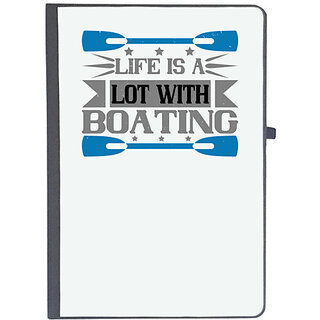                       UDNAG Ruled Notebook Diary 'Boating | Life is a lot with Boating', [A5 80Pages 80GSM]                                              