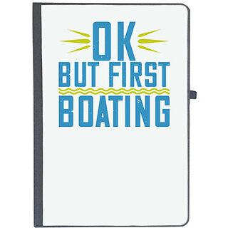                       UDNAG Ruled Notebook Diary 'Boating | OK, but first Boating', [A5 80Pages 80GSM]                                              