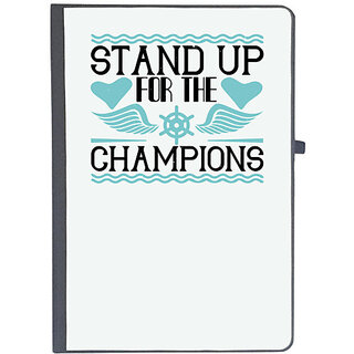                       UDNAG Ruled Notebook Diary 'Boating | Stand up for the champions', [A5 80Pages 80GSM]                                              