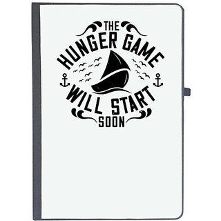                       UDNAG Ruled Notebook Diary 'Boating | The hunger game will start soon', [A5 80Pages 80GSM]                                              