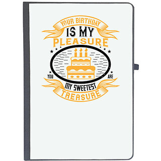                       UDNAG Ruled Notebook Diary 'Birthday | 0 Your birthday is my pleasure. You are my sweetest treasure', [A5 80Pages 80GSM]                                              