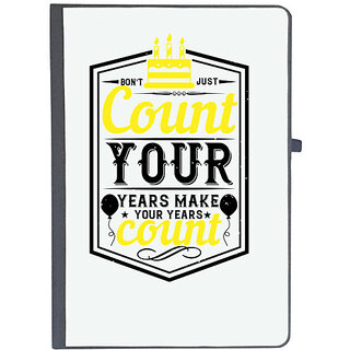                       UDNAG Ruled Notebook Diary 'Birthday | Don't just count your years, make your years count', [A5 80Pages 80GSM]                                              