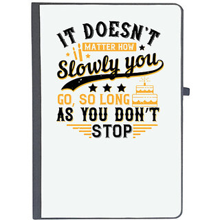                       UDNAG Ruled Notebook Diary 'Birthday | It doesnt matter how slowly you go, so long as you dont stop', [A5 80Pages 80GSM]                                              
