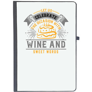                       UDNAG Ruled Notebook Diary 'Birthday | Let us celebrate the occasion with wine and sweet words', [A5 80Pages 80GSM]                                              