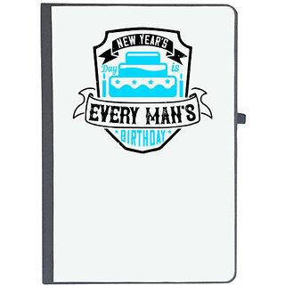                       UDNAG Ruled Notebook Diary 'Birthday | New Year's Day is every man's birthday', [A5 80Pages 80GSM]                                              