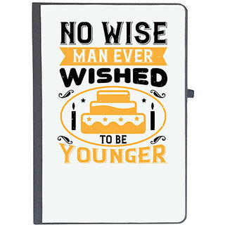                       UDNAG Ruled Notebook Diary 'Birthday | No wise man ever wished to be younger', [A5 80Pages 80GSM]                                              