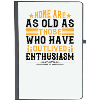                       UDNAG Ruled Notebook Diary 'Birthday | None are as old as those who have outlived enthusiasm', [A5 80Pages 80GSM]                                              