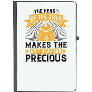                       UDNAG Ruled Notebook Diary 'Birthday | The heart of the giver makes the gift dear and precious', [A5 80Pages 80GSM]                                              