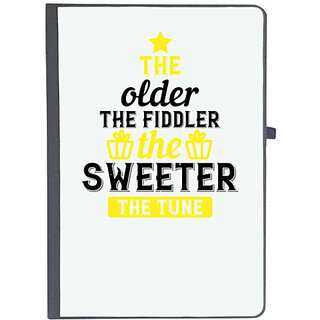                       UDNAG Ruled Notebook Diary 'Birthday | The older the fiddler, the sweeter the tune', [A5 80Pages 80GSM]                                              