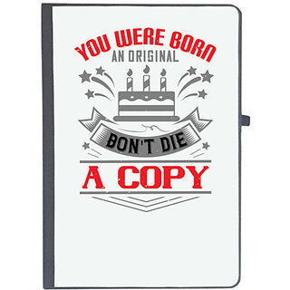                       UDNAG Ruled Notebook Diary 'Birthday | You were born an original. Don't die a copy', [A5 80Pages 80GSM]                                              