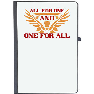                       UDNAG Ruled Notebook Diary 'Badminton | All for one and one for all', [A5 80Pages 80GSM]                                              