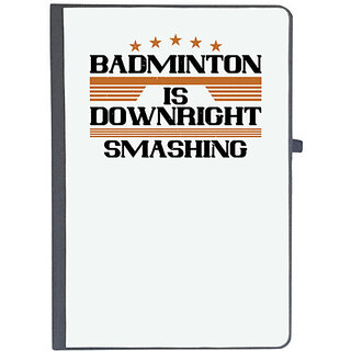                       UDNAG Ruled Notebook Diary 'Badminton | Badminton is downright smashing', [A5 80Pages 80GSM]                                              